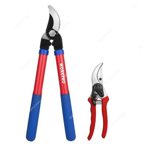 Workpro Pruner Tools Set, WP204500, S50C Carbon Steel/TPR, 2 Pcs/Set