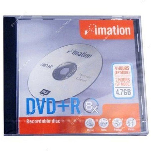 Imation DVD+R 8X Recordable Disc, 4.7 GB Storage Capacity, 50 Pcs/Pack  -    
