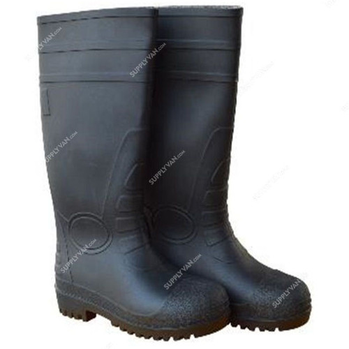 Gladious Steel Toe Safety Gumboots, G113470209, PVC, S5, Size46, Black