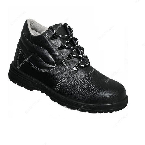 Lancer High Ankle Safety Shoes, TP-222H, Model 3, Genuine Leather, SBP, Size43, Black