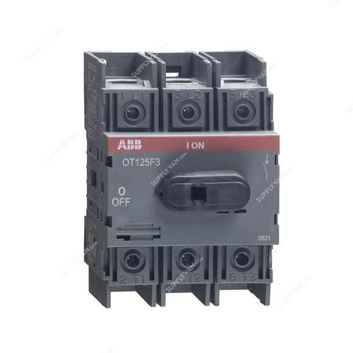Abb Base Mounted Switch Disconnector, OT125F3, 3 Pole, 690V, 125A  -    