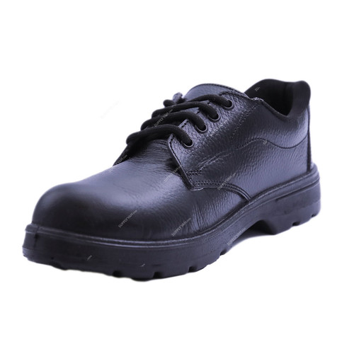 Rns Low Ankle Steel Toe Safety Shoes, 951, Eurotek, Size46, Split Leather, Black
