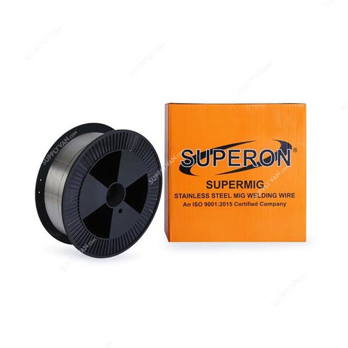 Superon SuperMIG 316L Stainless Steel Welding Wire Roll, Stainless Steel, 0.8MM Dia, 15 Kg/Box