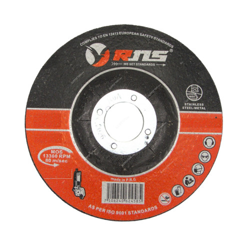 Rns Premium Metal Cutting Disc, 3MM Thk, 22.23MM Bore Dia x 115MM Disc Dia, 50 Pcs/Pack