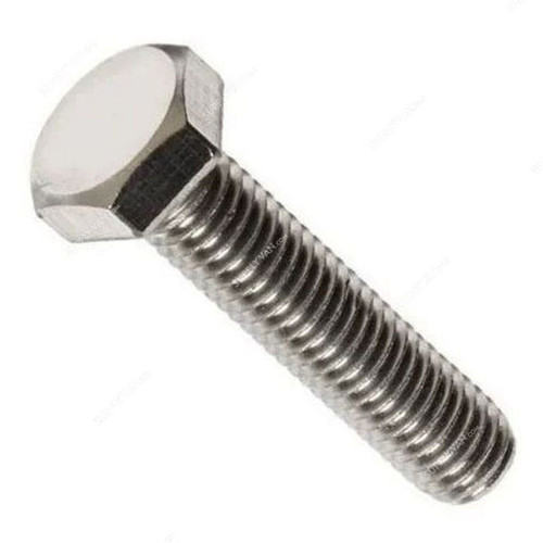 Hex Bolt, Mild Steel, M8 Thread Size x 30MM Length, 100 Pcs/Pack