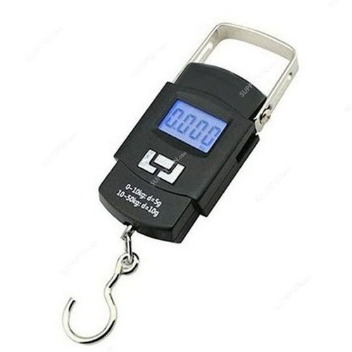 Portable Electronic Hanging Weighing Scale, LCD, 50 Kg Weight Capacity