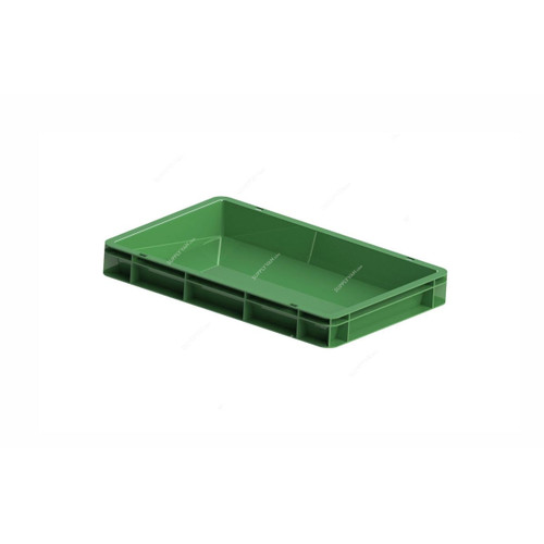 Heavy Duty Closed Crate, 125MM Height x 400MM Width x 600MM Length, 29 Ltrs Capacity, Green