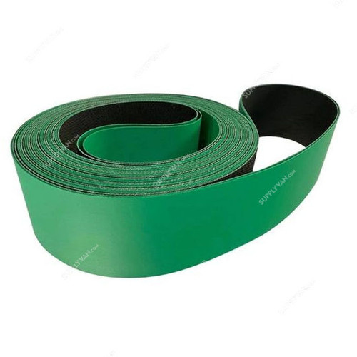 Open End Conveyor Belt, 2MM Thk, 500MM Width x 200 Mtrs Length, Green