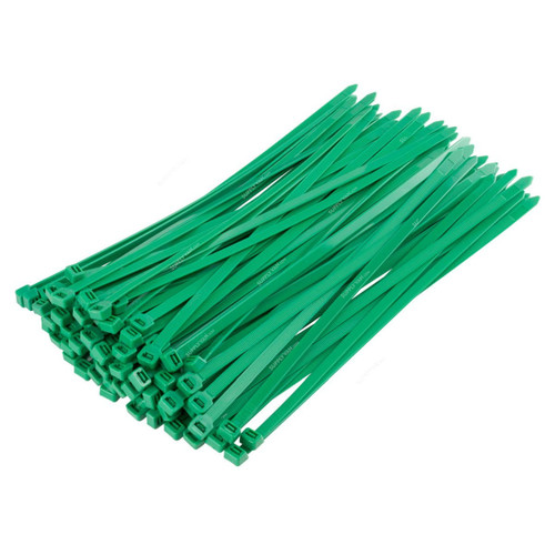 York Nylon Cable Tie, KV300SGN, 4.8MM Width x 300MM Length, Green, 100 Pcs/Pack