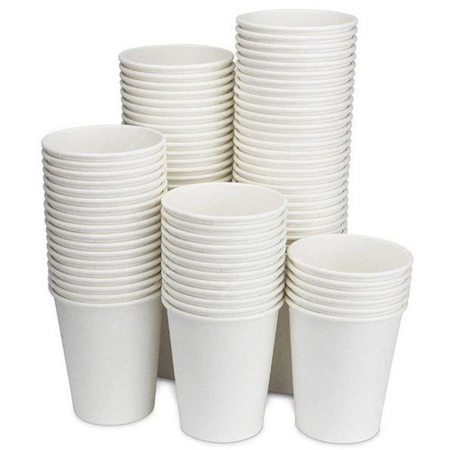 Disposable Paper Cup, 7 Oz, White, 1000 Pcs/Pack