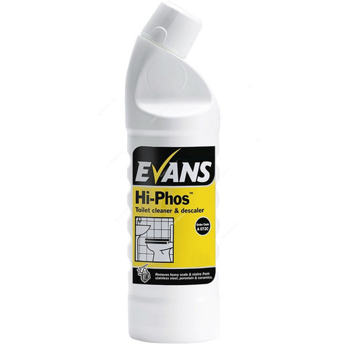 Evans Hi-Phos Heavy Duty Washroom and Toilet Cleaner, 1 Ltr, 6 Pcs/Pack