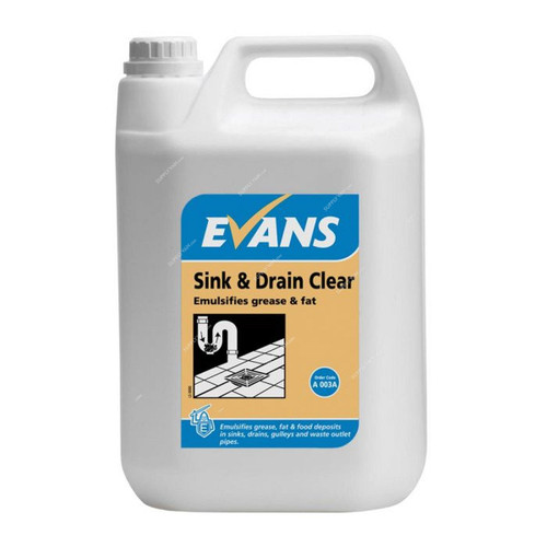 Evans Sink and Drain Cleaner, 2.5 Ltrs, 4 Pcs/Pack