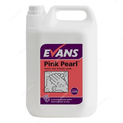 Evans Pink Pearl Hand/Hair and Body Wash, 5 Ltrs, 2 Pcs/Pack