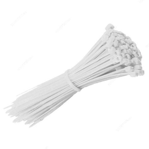 York Nylon Cable Tie, KV432, 4.8MM Width x 450MM Length, White, 100 Pcs/Pack