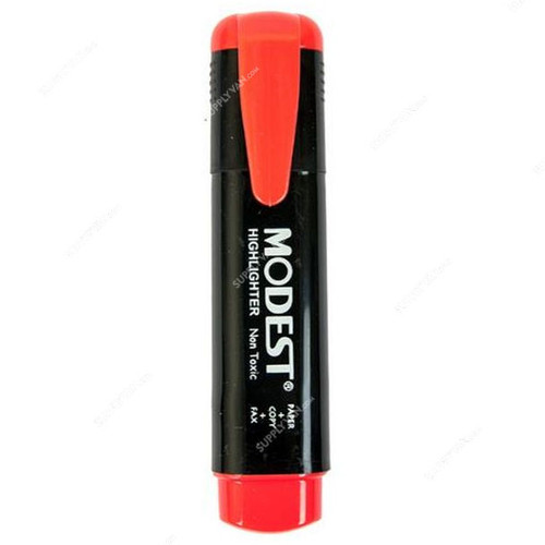 Modest Highlighter, MS-810-RD, 2-5MM Tip Size, Red