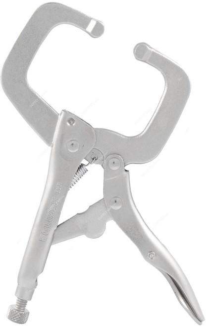 Eclipse Regular Tip Locking C-Clamp, E6R, 6 Inch, Silver