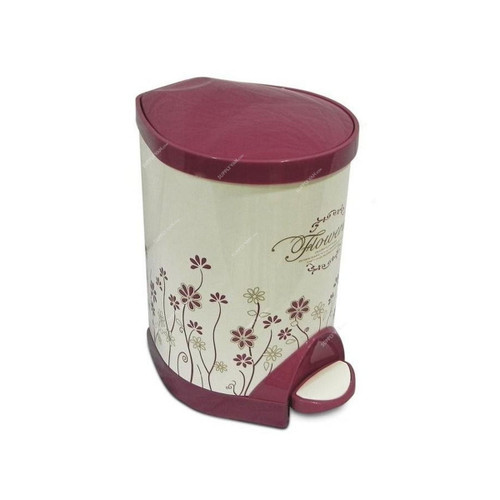 Akc Pedal Trash Bin, GC72-12, Plastic, 12 Ltrs, Beige