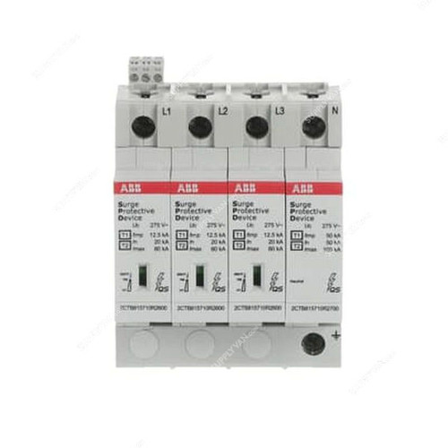 Abb Surge Protective Device, 2CTB815710R0700, IP20, 4 Pole, 230-400V, 100kA