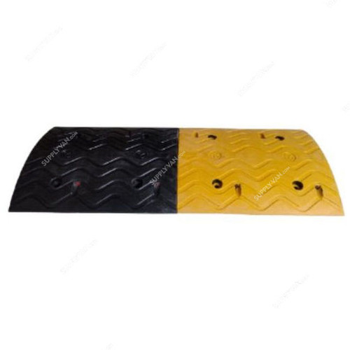 Speed Hump, Rubber, 50MM Height x 350MM Width x 1 Mtr Length, Yellow/Black