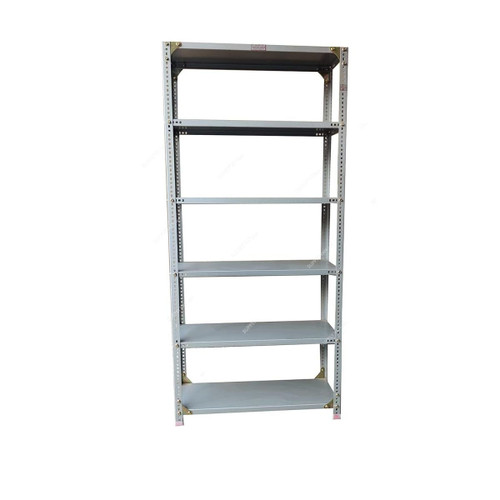 Slotted Angle Rack With 7 Shelves, 2175MM Height x 900MM Width x 450MM Depth, 80 Kg Loading Capacity, Grey
