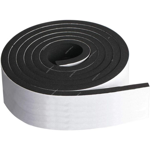 Single Side Foam Tape, 3MM Thk, 96MM Width x 5 Yards Length, Black/White