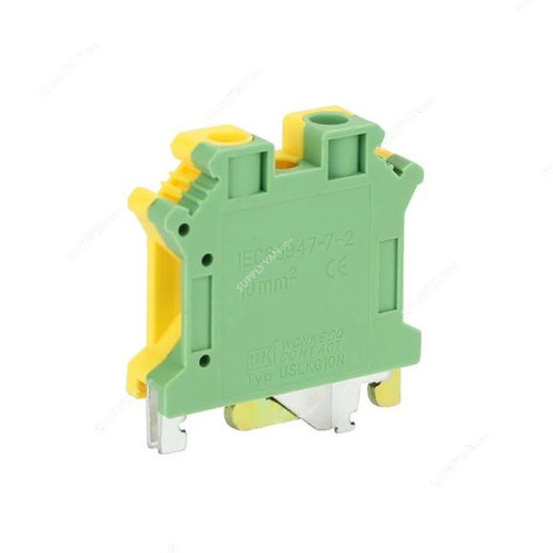 Rail Mounting Connector, 10MM, Yellow/Green, 50 Pcs/Pack