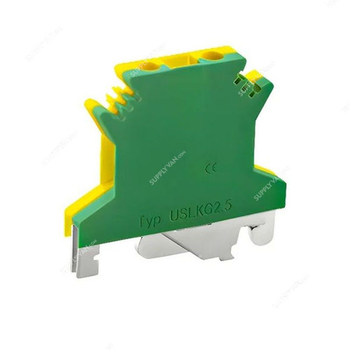 Rail Mounting Connector, 2.5MM, Yellow/Green, 100 Pcs/Pack
