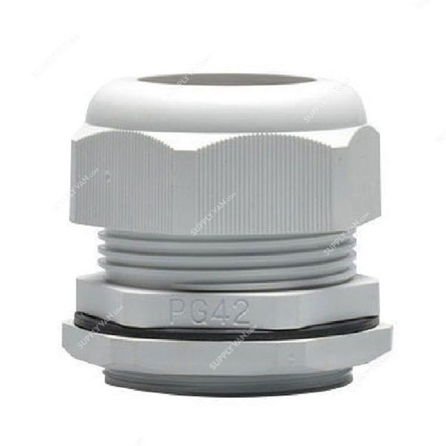 PVC Gland, PG-42, 54MM Outer Dia, 30-38MM Cable Size, White, 20 Pcs/Pack