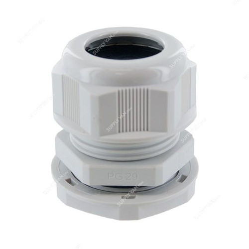 PVC Gland, PG-29, 36MM Outer Dia, 18-25MM Cable Size, White, 50 Pcs/Pack