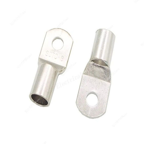 Cable Lug, Copper, 70 SQ.MM x 8MM Stud Size, Tin Plated, 50 Pcs/Pack Cable Lug, Copper, 70 SQ.MM x 8MM Stud Size, Tin Plated, 50 Pcs/Pack