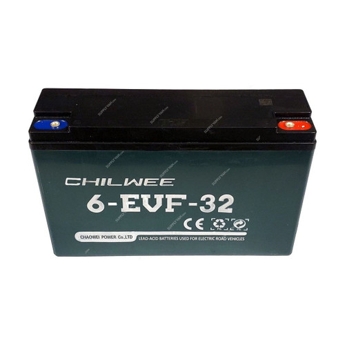Chilwee Maintenance Free Lead Acid Electric Vehicle Battery, 6-EVF-32, 12V, 32Ah