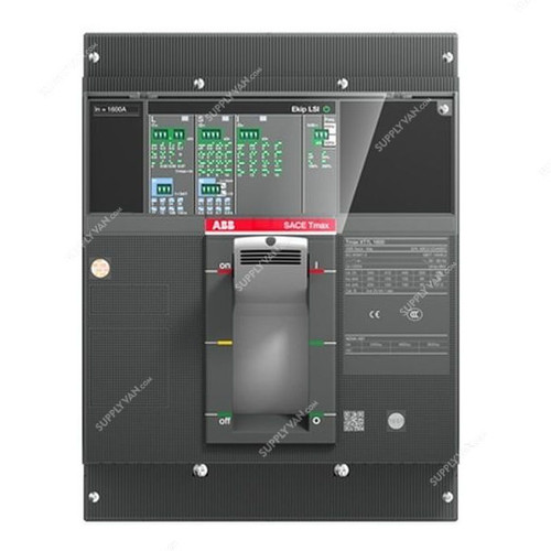 Abb XT7S 800 Ekip Dip LS/I Moulded Case Circuit Breaker, 1SDA100826R1, 3 Pole, 690VAC, 800A, 50kA