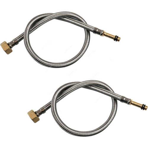 Leadahead Flexible Tap Connector, Stainless Steel, M10 x 1/2 Inch BSP, 60CM Length, 2 Pcs/Pack Leadahead Flexible Tap Connector, Stainless Steel, M10 x 1/2 Inch BSP, 60CM Length, 2 Pcs/Pack