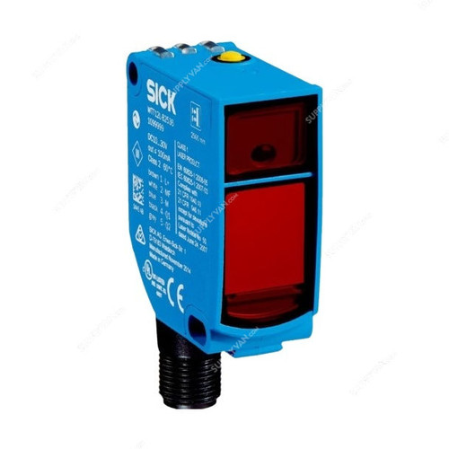 Sick Push-Pull PowerProx Photoelectric Sensor, 1072635, IP67, 658 Nm, 10-30VDC, 50-2500MM Sensor Range