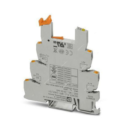 Phoenix Contact Relay Socket, 2900445, PLC-BPT, 24VDC, 80MM Height x 6.2MM Width, 10 Pcs/Pack
