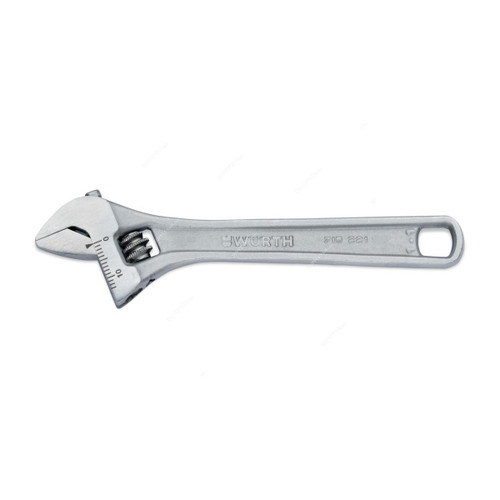 Wurth Adjustable Open End Wrench, 71522108, 24-60MM Hex Size, 8 Inch Length