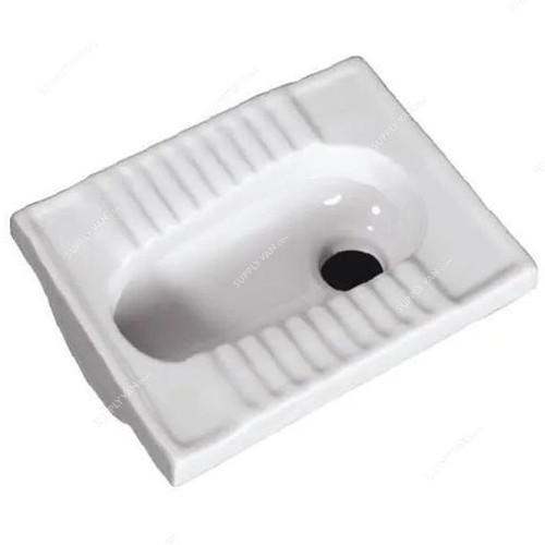 Sonet Indian Water Closet, Ceramic, 20 Inch, White Sonet Indian Water Closet, Ceramic, 20 Inch, White