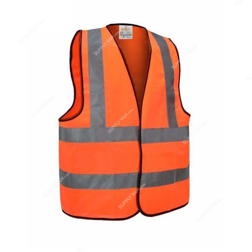 Empiral Reflective High Visibility Safety Vest, E108083401, Polyester, L, Fluorescent Orange