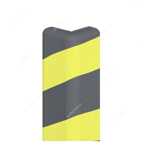 Warrior PU Foam Corner Guard, 50MM x 50MM Wing Size, 1 Mtr Height, Black/Yellow