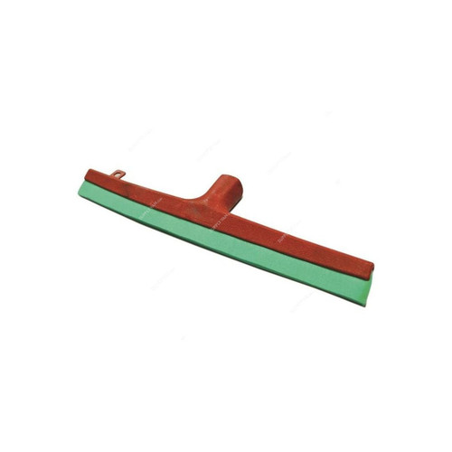 Akc Heavy Duty Floor Wiper With Metallic Handle, WP03+BH05R, Plastic, 41CM, Red/Green