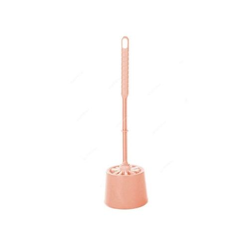 Akc Toilet Brush With Stand, TB33, Plastic, Pink