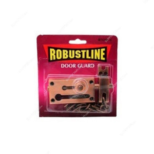 Robustline Door Chain Guard Lock with Double Locking System, BT-0010C, Stainless Steel, Antique Copper