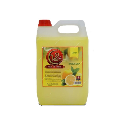 V2 Antibacterial Liquid Hand Soap, Lemon, 5 Ltrs