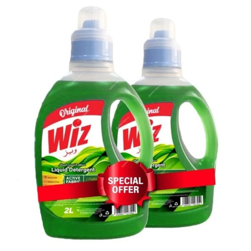 Wiz Original Liquid Laundry Detergent, 2 Ltrs, 2 Pcs/Pack
