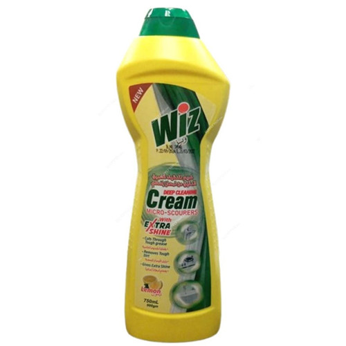 Wiz Scouring Cream Cleaner, Lemon, 750ML