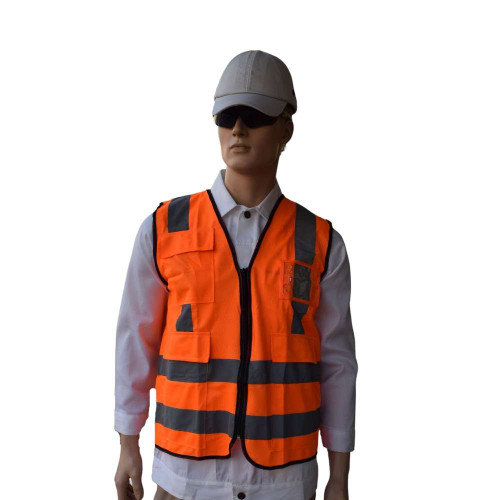 Empiral Reflective High Visibility Safety Vest, E108084221, Polyester, M, Fluorescent Orange