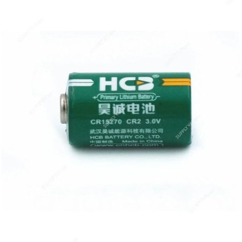 Hcb Li-MnO2 Cylindrical Battery, CR15270, 3.0V, 800mAh