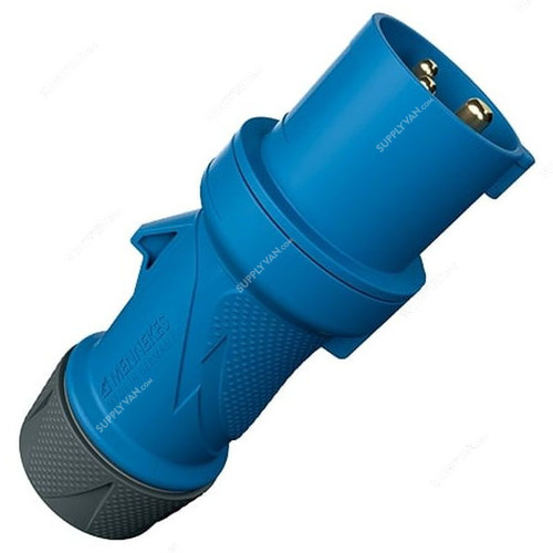 Mennekes Pin and Sleeve Plug, 13502, PowerTOP, IP54, 3 Pin, 16A, 230V, Blue
