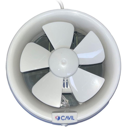 Cavil Heavy Duty Exhaust Fan, C-R6-UTH, 15W, 6 Inch Dia, White