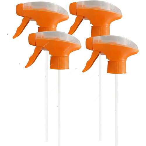 Swish Super Heavy Duty Professional Spray Bottle Trigger Head, Ts-28410, HDPE, Orange, 4 Pcs/Pack